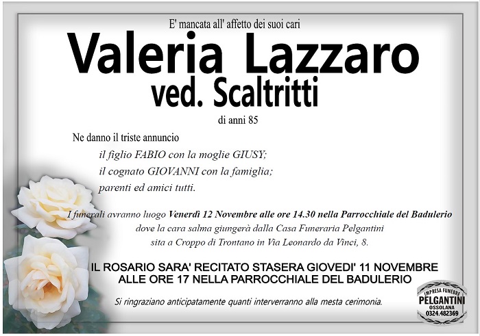 Valeria Lazzaro ved. Scaltritti