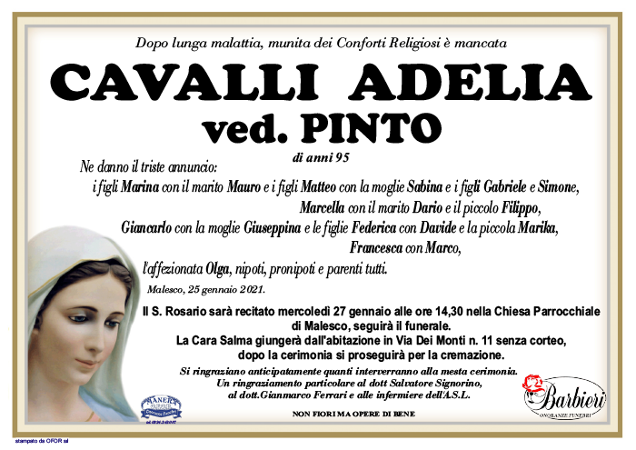 annuncio Cavalli Adelia