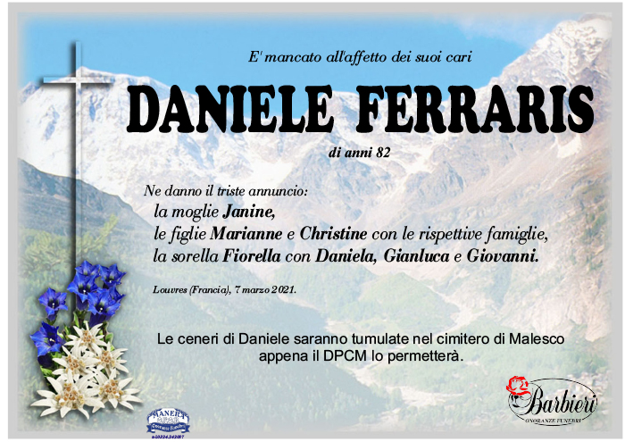 annuncio Ferraris Daniele