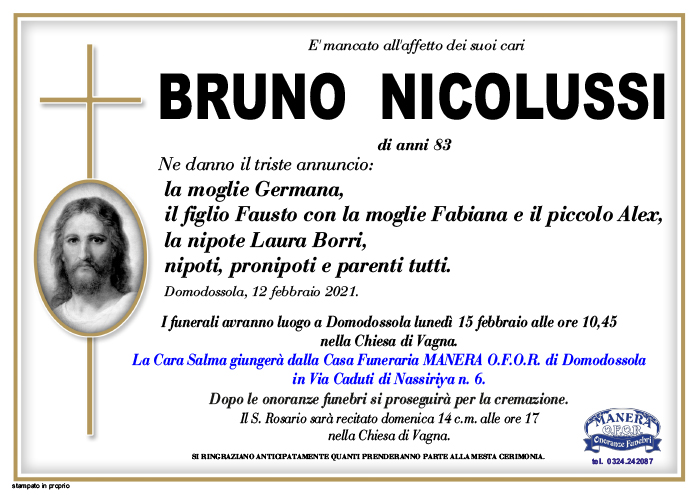 annuncio Nicolussi Bruno