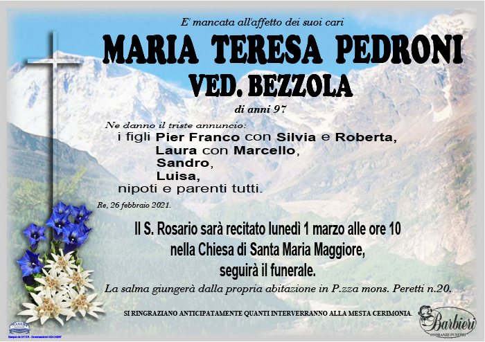 bezzola ANNUNCIO MONTEROSA MARIATERESA PEDRONI