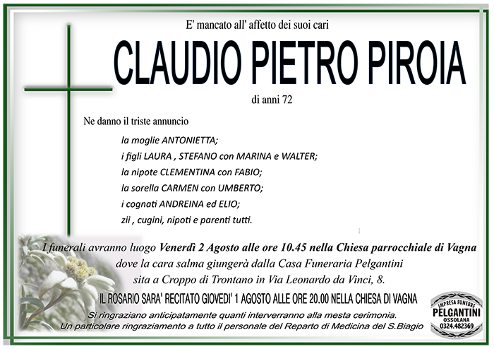 claudio piero PIROIA