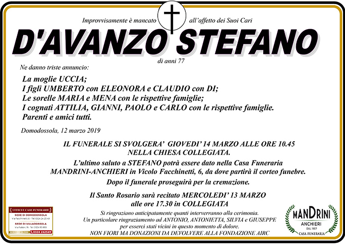 d avanzo stefano