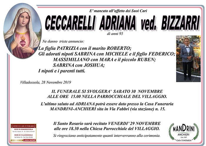 funebre CECCARELLI ADRIANA