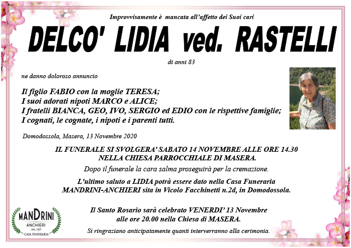 funebre DELCO LIDIA