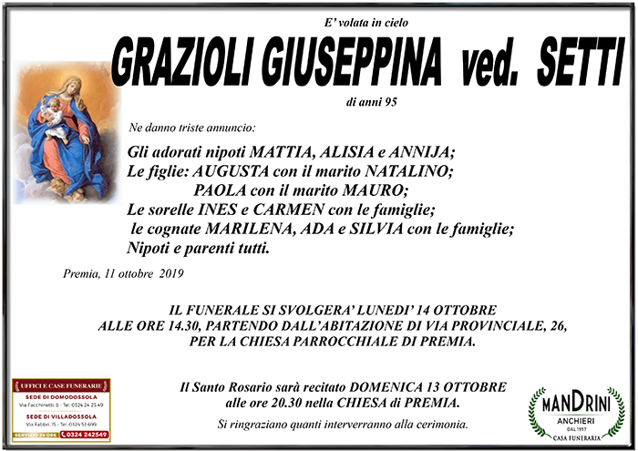 funebre GRAZIOLI giuseppini ved setti