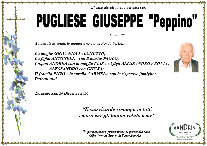funebre PUGLIESE GIUSEPPE