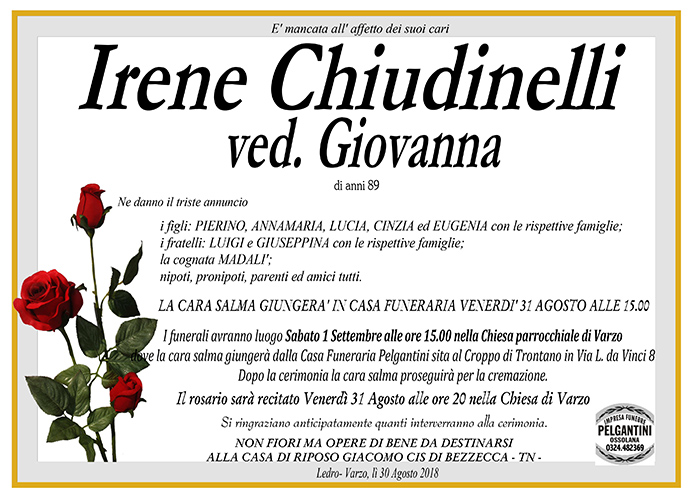 irene chiudinelli