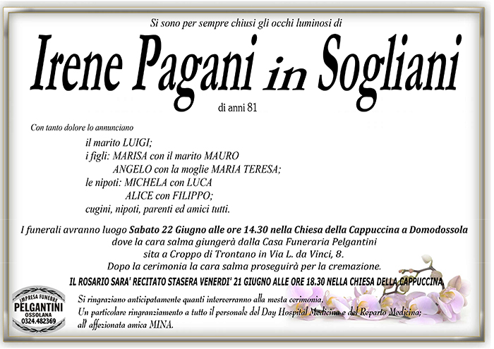 irene pagani in sogliani