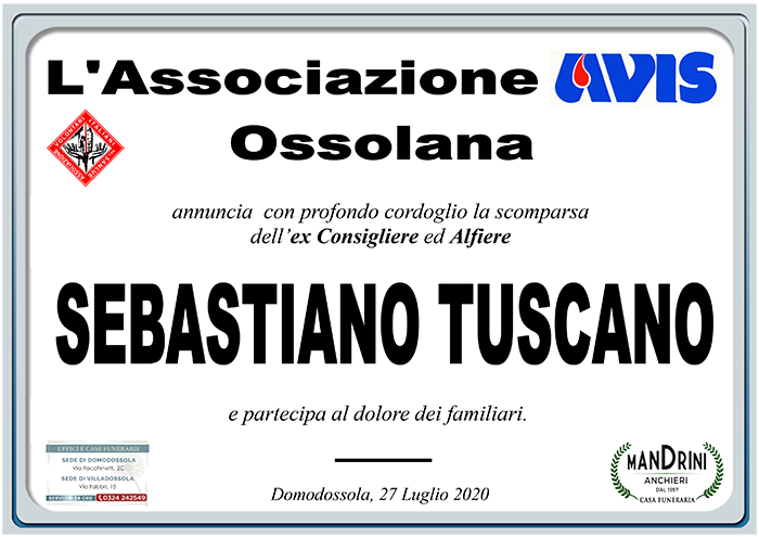 partecipazioni AVIS per TUSCANO SEBASTIANO
