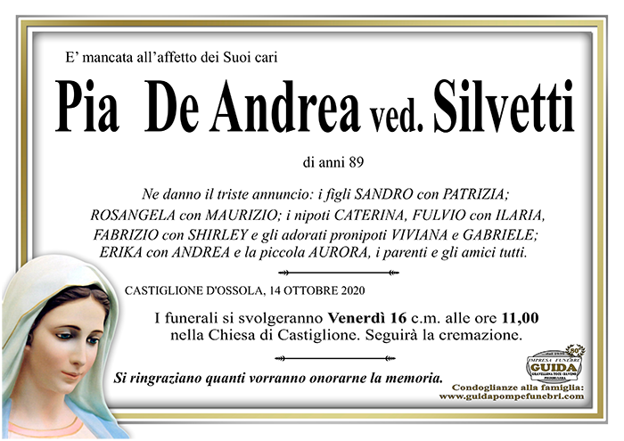 pia de andrea SILVETTI