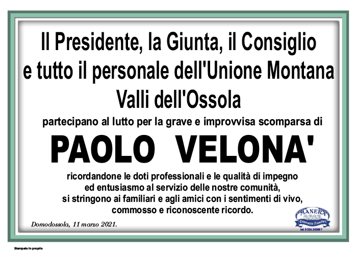 volona partecipazione Unione Montana Valli dellOssola