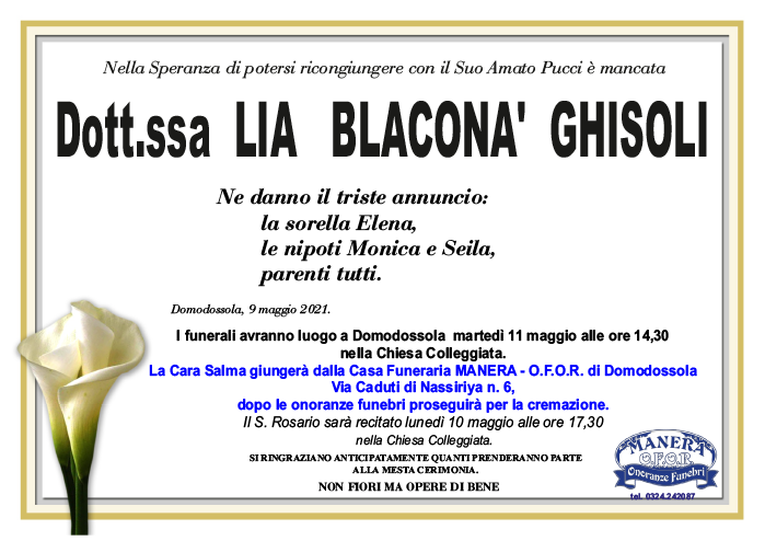 ghisoli ANN Lia Blacconà
